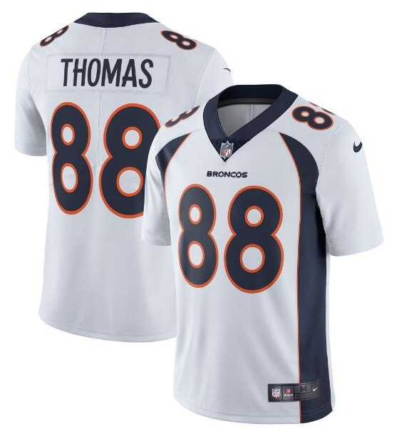 Men's Denver Broncos #88 Demaryius Thomas White Vapor Untouchable Limited Stitched Jersey
